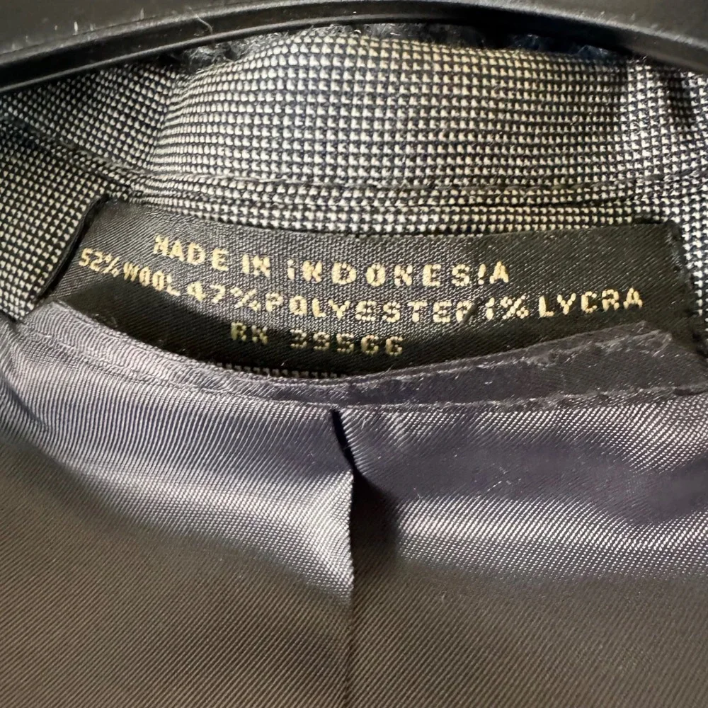 VTG Petrocelli Men 52S 2PC Gray‎ Wool Blend Suit Blazer Jacket Pants Classic Fit